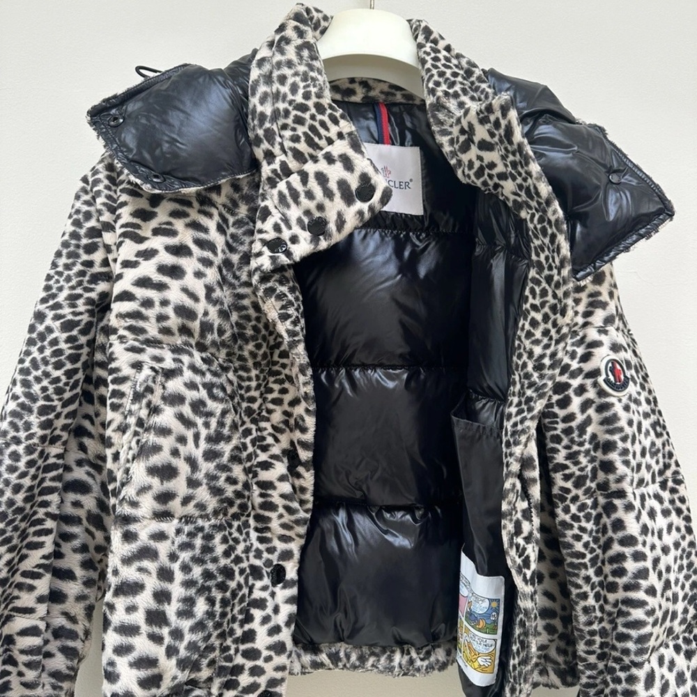 MONCLER Leopard Print Puffer Jacket